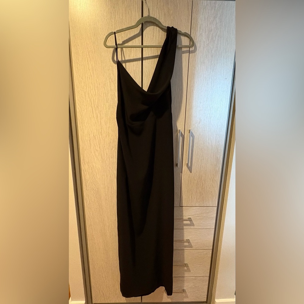 Amanda Uprichard Black One-Shoulder Dress